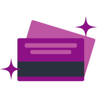 Illustrasjon av kredittkort med fordeler