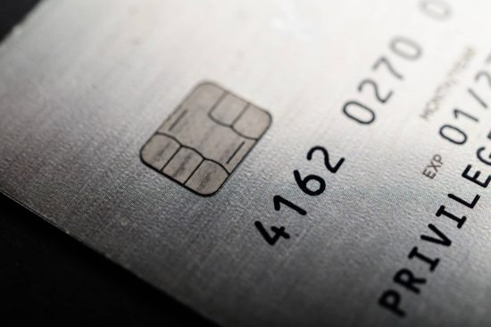 Nærbilde av kredittkort